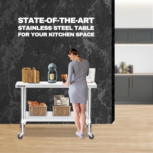 24x60 NSF Stainless Steel Cart Work Table