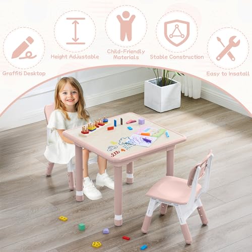 Toddler Table and Chair Set (3 Count)