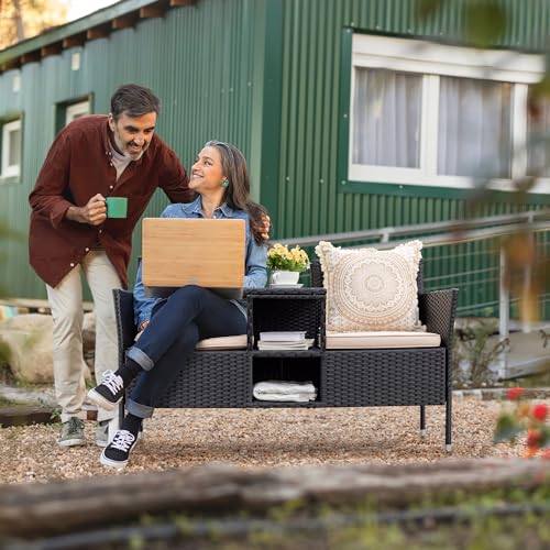 Outdoor Furniture Patio Loveseat Wicker 2