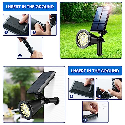 800LM Solar Spot Lights Outdoor Waterproof (4 Count)