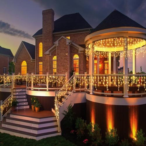 33FT 400 LED Icicle Lights for Outside