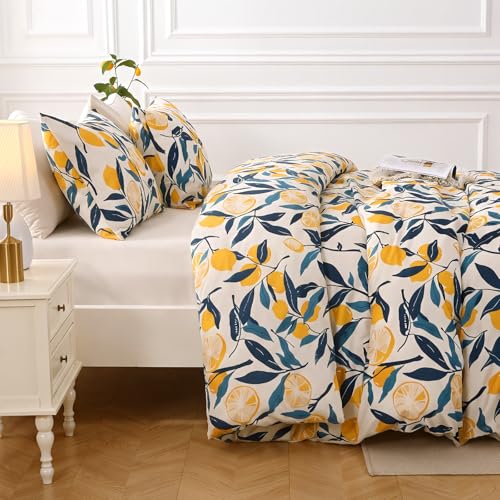 Lemon Blossom Bed in a Bag Queen 7 Pieces