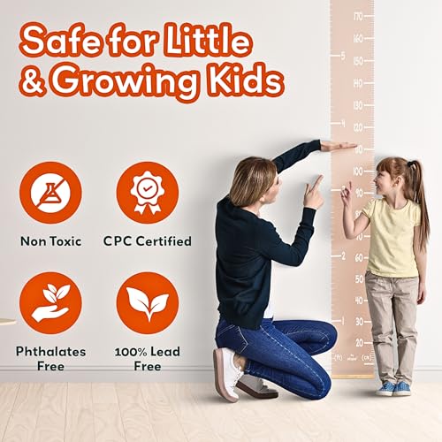 Height Chart for Kids Customizable Kids Height Wall Chart with Stickers