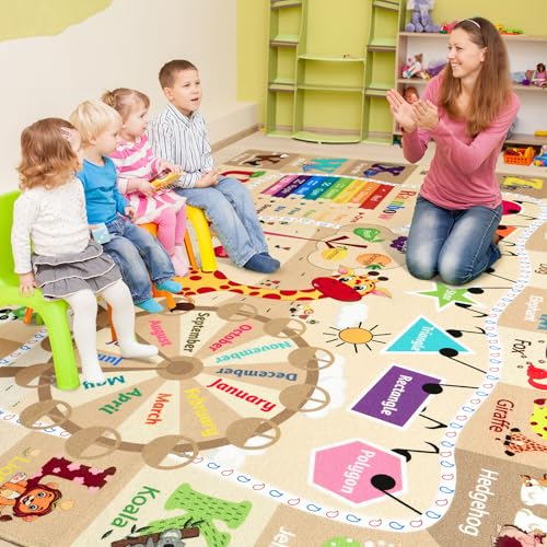 BENRON 7x10 Playroom Rug for Kids Washable