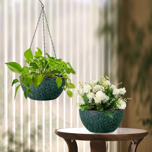10 inch Hanging Planters for Indoor Outdoor Plants (2 Count)