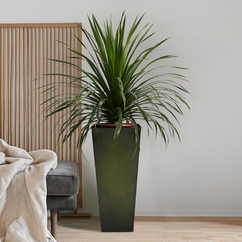 Garden 28" Large Metal Glazed Planter Set of 2 (2 Count)