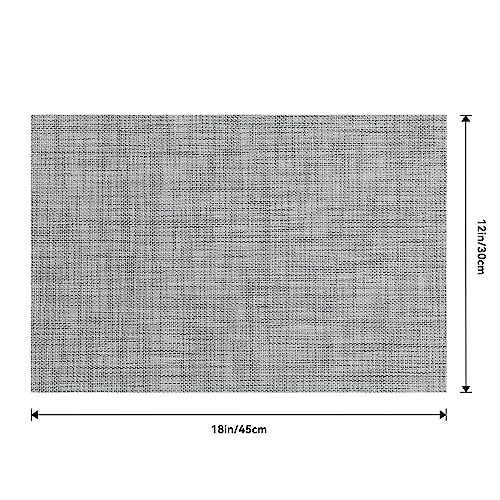 Linen Grey Placemats Set of 12 (12 Count)