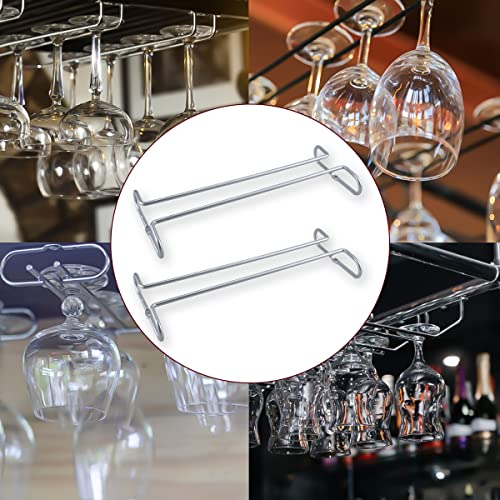 2 Pack 10.3 Inch Under Cabinet Hanging Wine Glass Racks (2 Count)