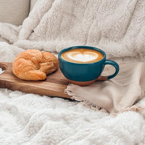 Ceramic Latte Art Mug With Saucer