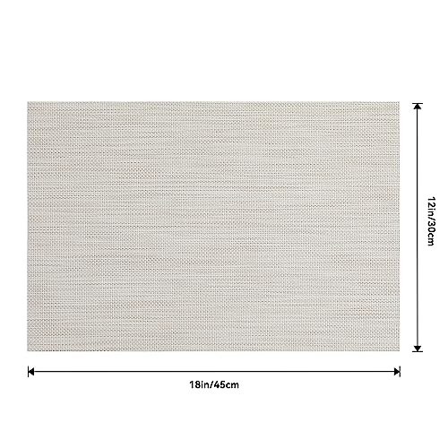 Beige White Placemats Set of 16 (16 Count)
