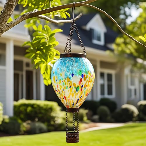 Solar Hot Air Balloon Glass Lantern