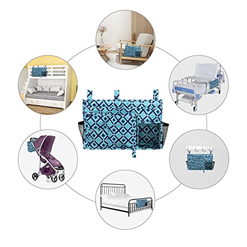 Bedside Caddy Hanging Bed Organizer Storage Bag Pocket for Bunk and Hospital Beds