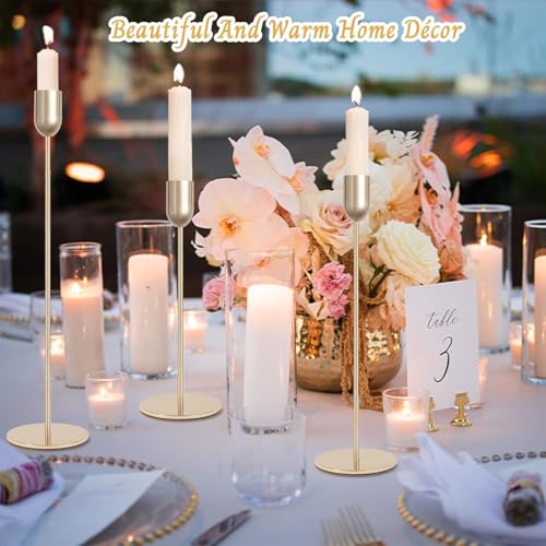 54 Pcs Glod Candle Holders Set
