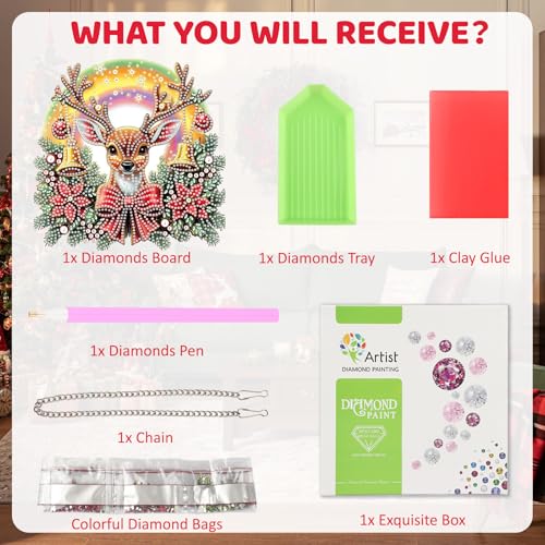 Christmas Hanging Diamond Art Kits for Adult