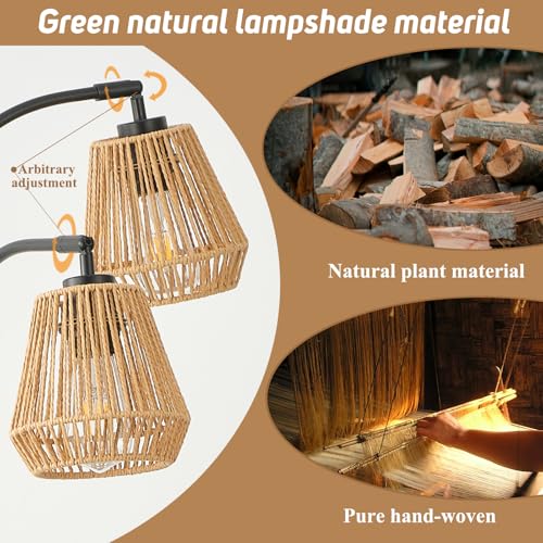 Rattan Floor Lamp for Living Room