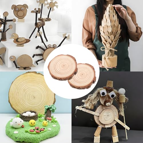 Natural Wood Slices for Wedding Decor (20 Count)