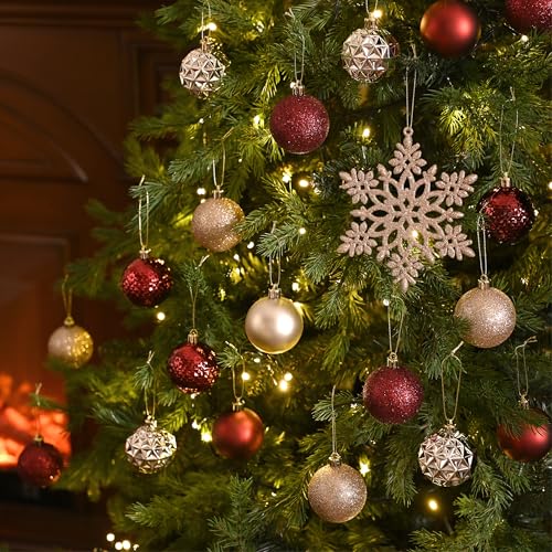 50ct Christmas Tree Decorations Ball Ornaments 2 Inches (50 Count)
