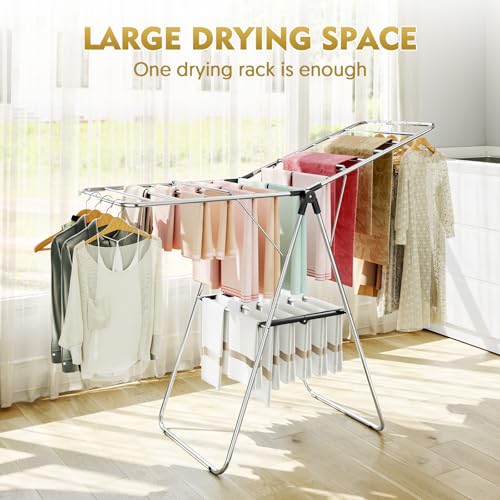 Large Stainless Steel Clothes Drying Rack