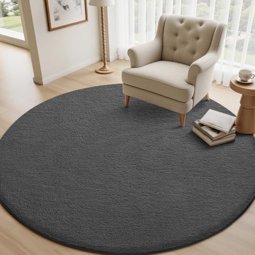4ft Round Rugs for Bedroom Living Room (12.25 Sq Ft)