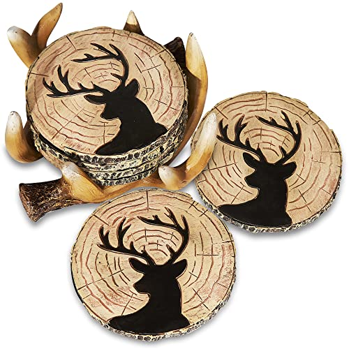 Deer Antlers Coaster Set of 6 (6 Count)