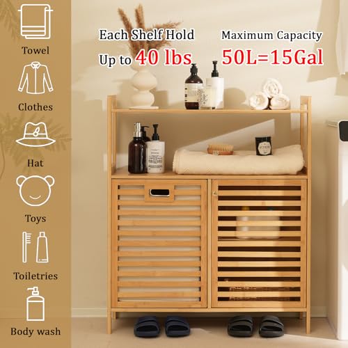 Tilt Out Laundry Hamper with Shelves