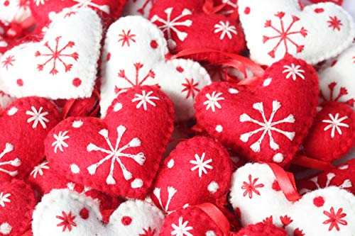 Hearts Christmas Ornaments Set of 4 (4 Count)
