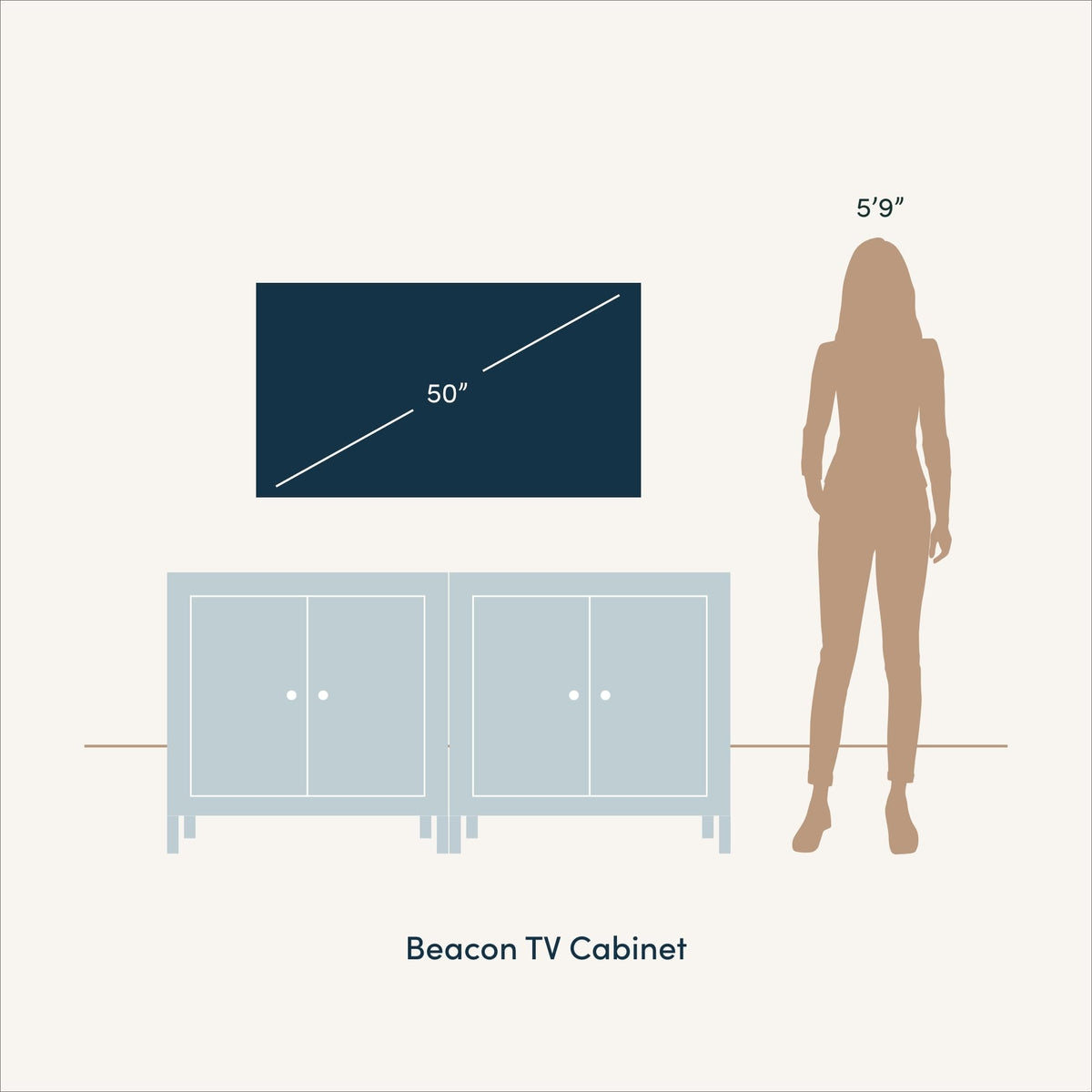 Beacon Boho Accent Cabinet with Doors