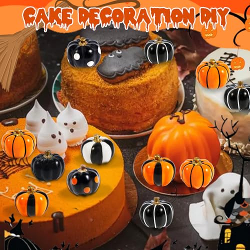 20 PCS Mini Pumpkin Figurines Halloween Miniatures Resin Figurines (20 Count)