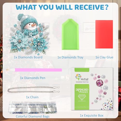 Snowman Diamond Art Hanging Kits for Adult