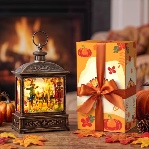 Fall Snow Globe Lantern