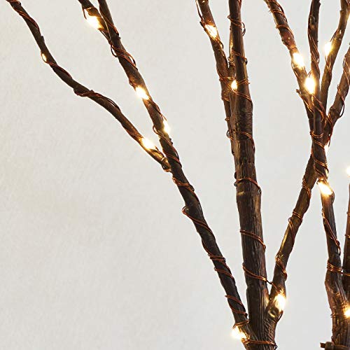 Lighted Brown Willow Branches 32IN 100 LED with Timer Battery Operated