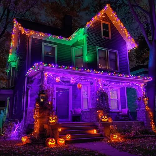 Purple Orange and Green Halloween Lights