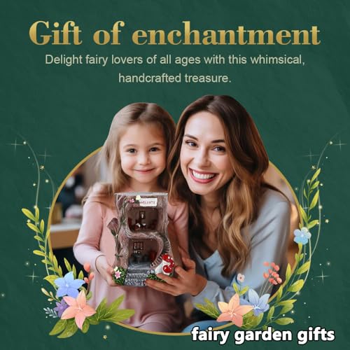 Solar Light Gnome Fairy Garden House for Outside (36.96 Ounce)