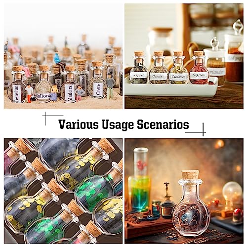 100 Pcs 2ml Mini Jars with Cork Lids