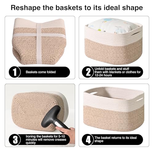 Storage Baskets for Shelves (4 Count)