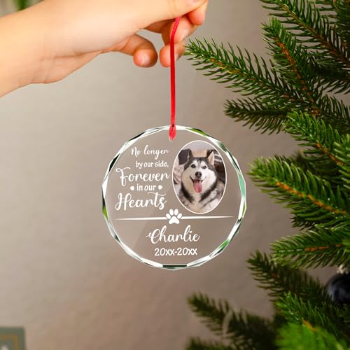Personalized Memorial Pet Glass Ornament