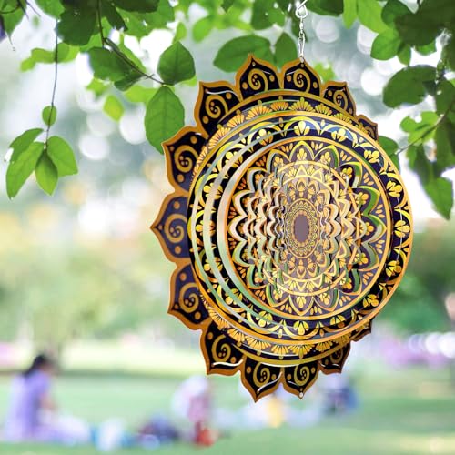 Wind Spinner Mandala Rich Gold