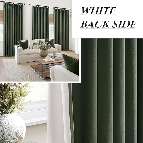 Pinch Pleated Blackout Curtains 70 Inches Extra Wide for Living Room (2 Count)