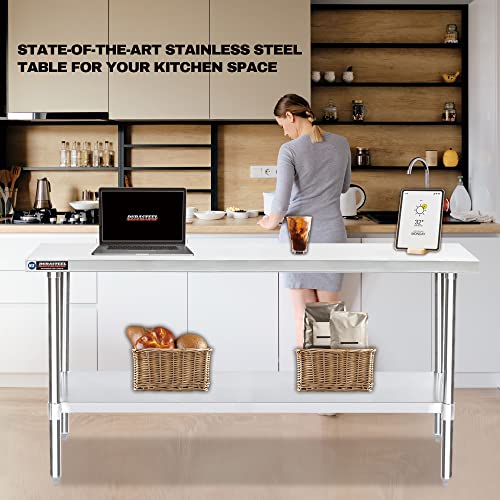 30x72 Stainless Steel Prep Table
