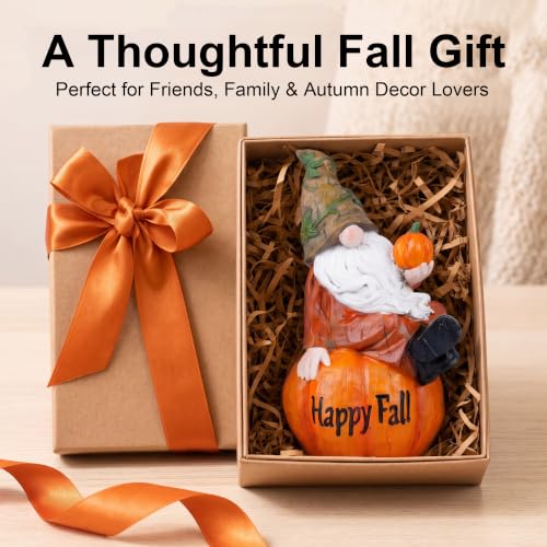 Fall Pumpkin Gnome Figurine