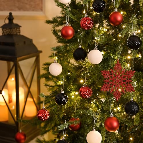 50ct Christmas Tree Decorations Ball Ornaments 2.36 Inches (50 Count)