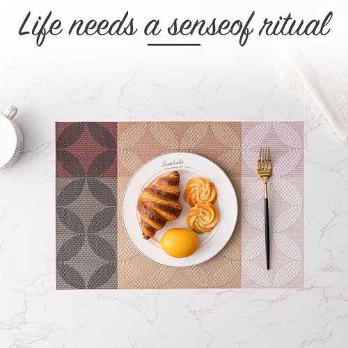 Placemats Set of 6 Washable Indoor (6 Count)