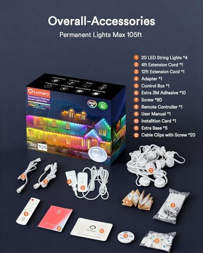 Permanent Outdoor Lights Max (105 Foot)