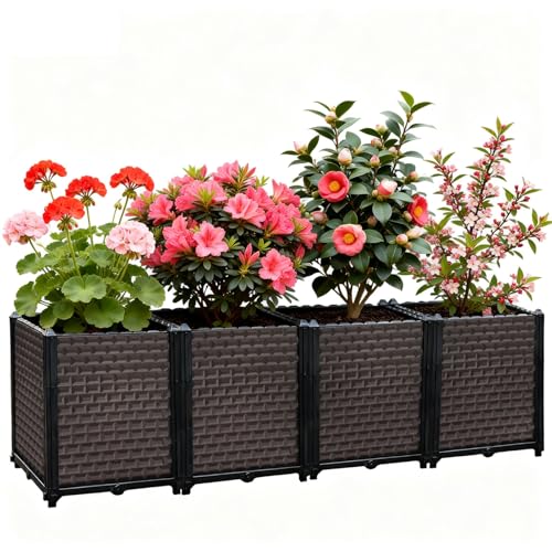 Large Planters for Outdoor Plants 20" Tall Planter Box (4 Count)