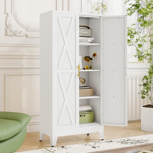 61" H Metal Kitchen Pantry Storage Cabinet
