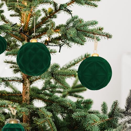 46PCS Velvet Christmas Ball Ornaments Set (46 Count)