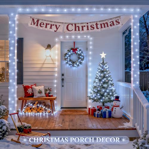 2 Pack Solar String Lights Outdoor Total 66FT 200LED Fairy Lights (2 Count)