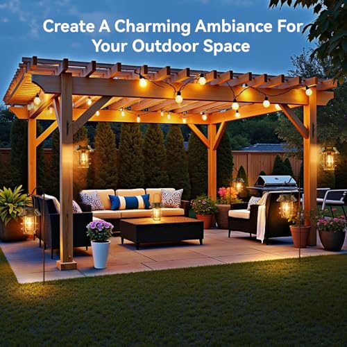 2 Pack Solar Lanterns Outdoor Waterproof (2 Count)