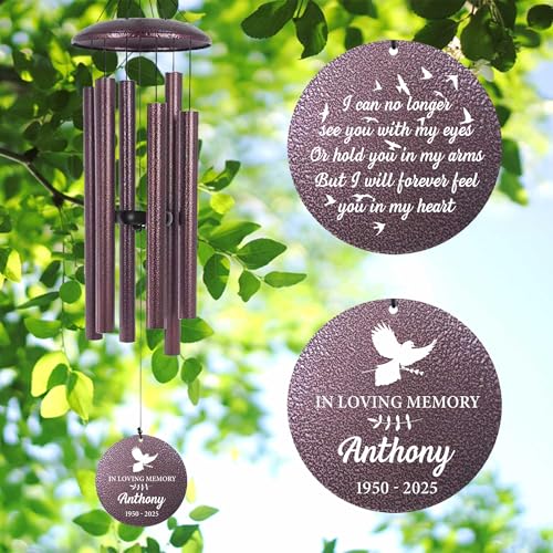 Memorial Bird Wind Chimes for Loss of Mom Dad