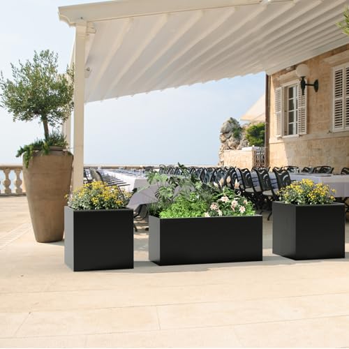 Metal Planter Box for Outdoor Plants 20" L x 20" W x 20" H